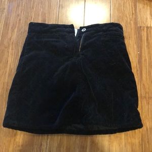 Black velvet skirt
